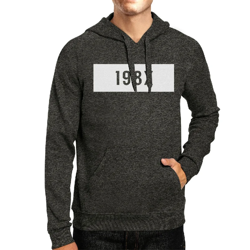 198X Unisex Dark Grey Pullover Hoodie Funny Quote Gift Idea For 80s